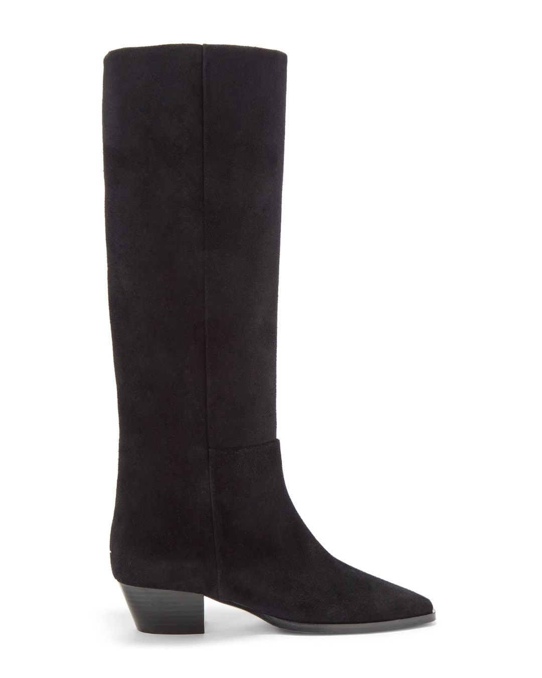 AEYDE Medea Suede Knee Boots in Black