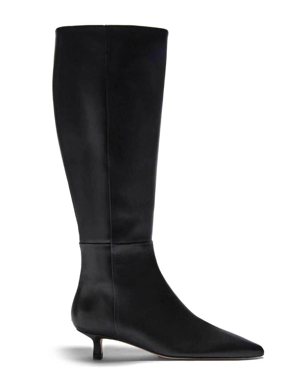 AEYDE Sabrina Leather Knee Boots in Black
