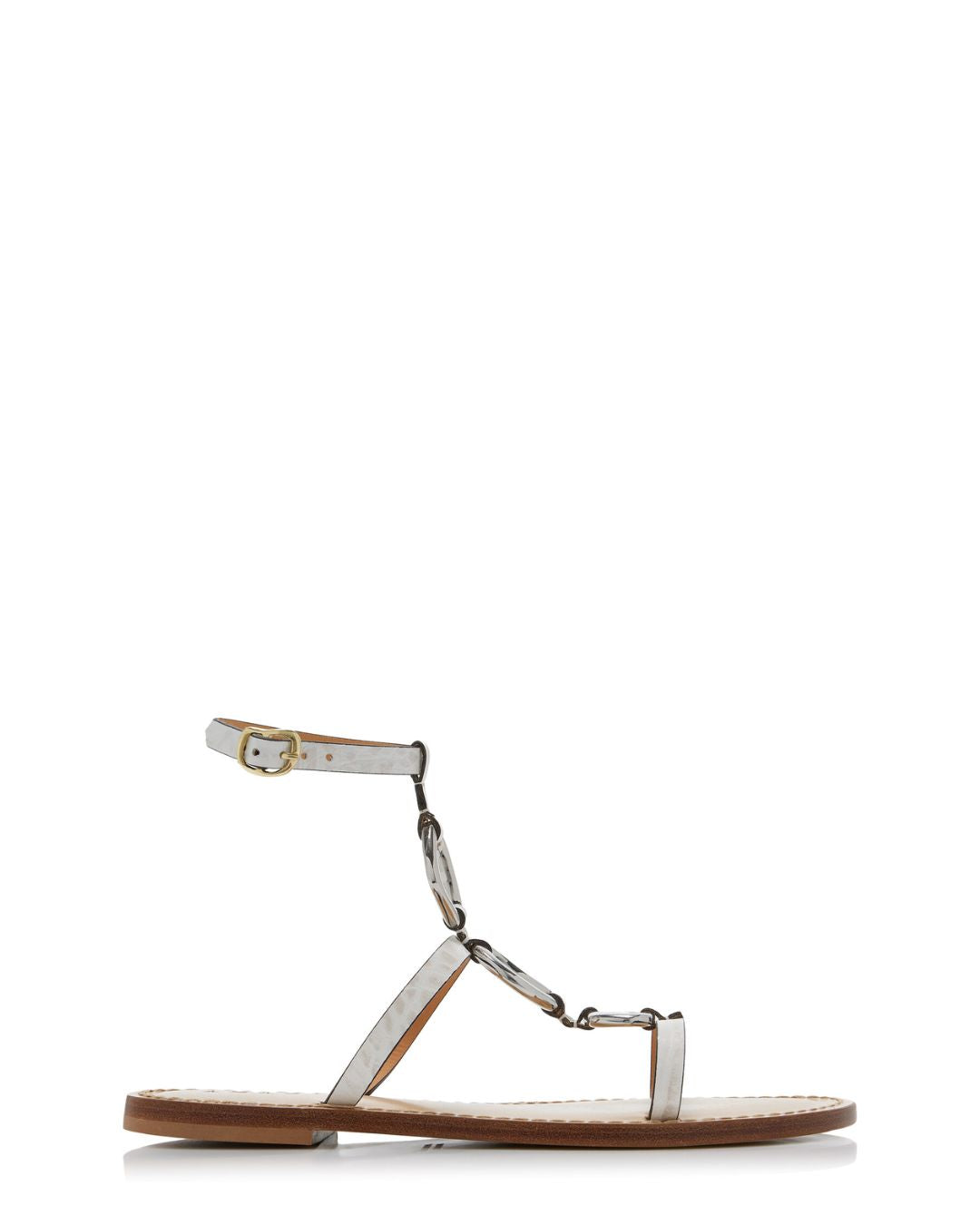 AMANU The Bazaruto Leather Sandals in White