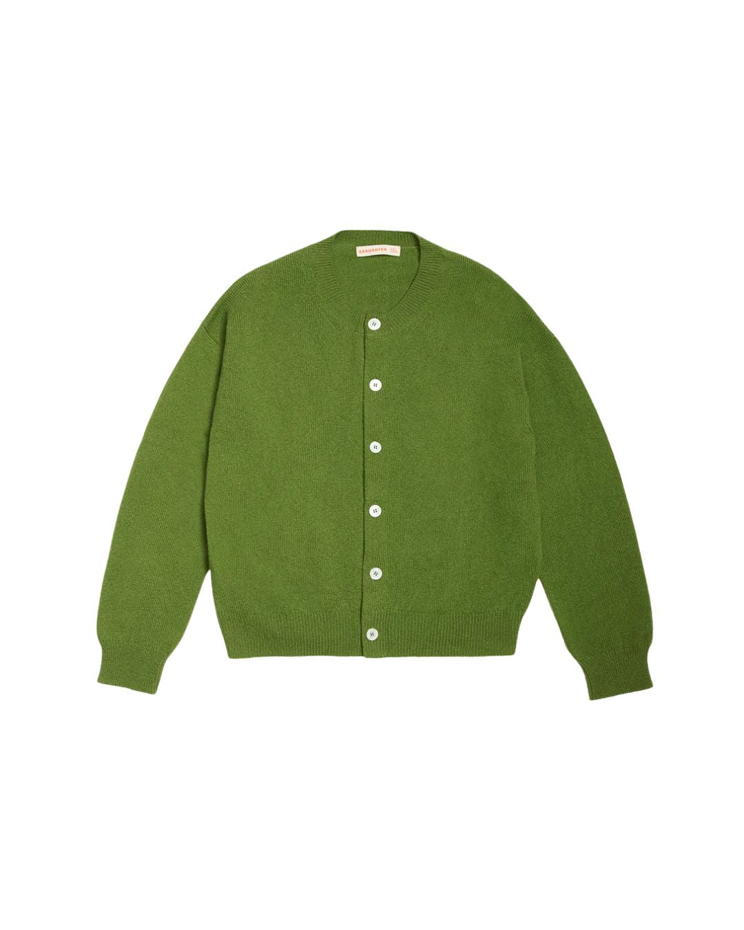 &DAUGHTER Ada Crewneck Cardigan in Pickle Green