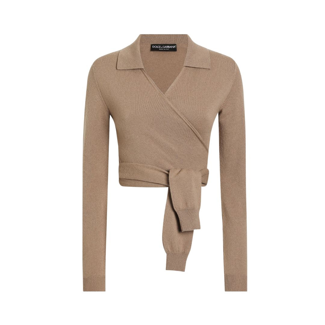 DOLCE & GABBANA Cashmere Cardigan in Beige