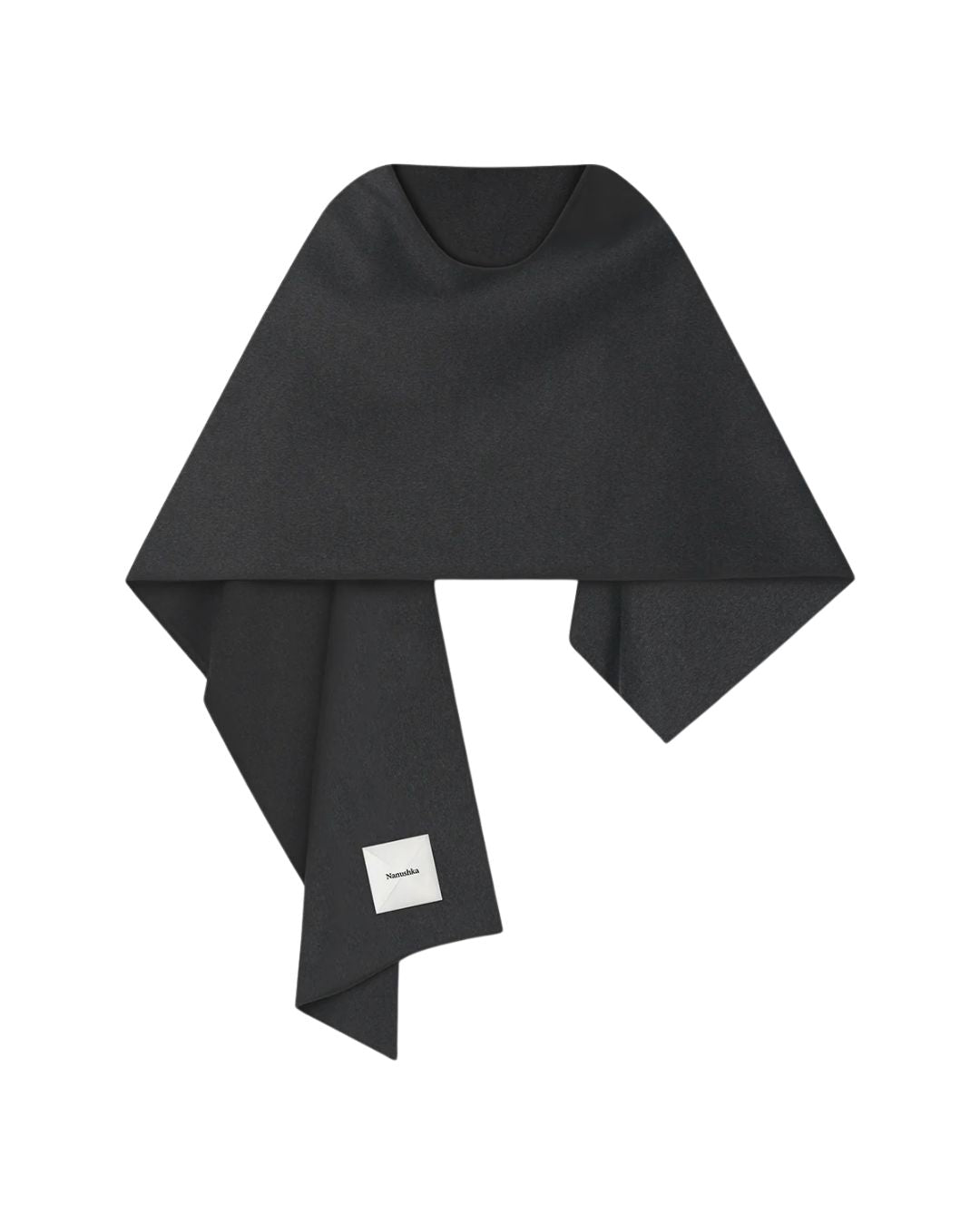 NANUSHKA Kamin Double Wool Scarf in Grey Melange
