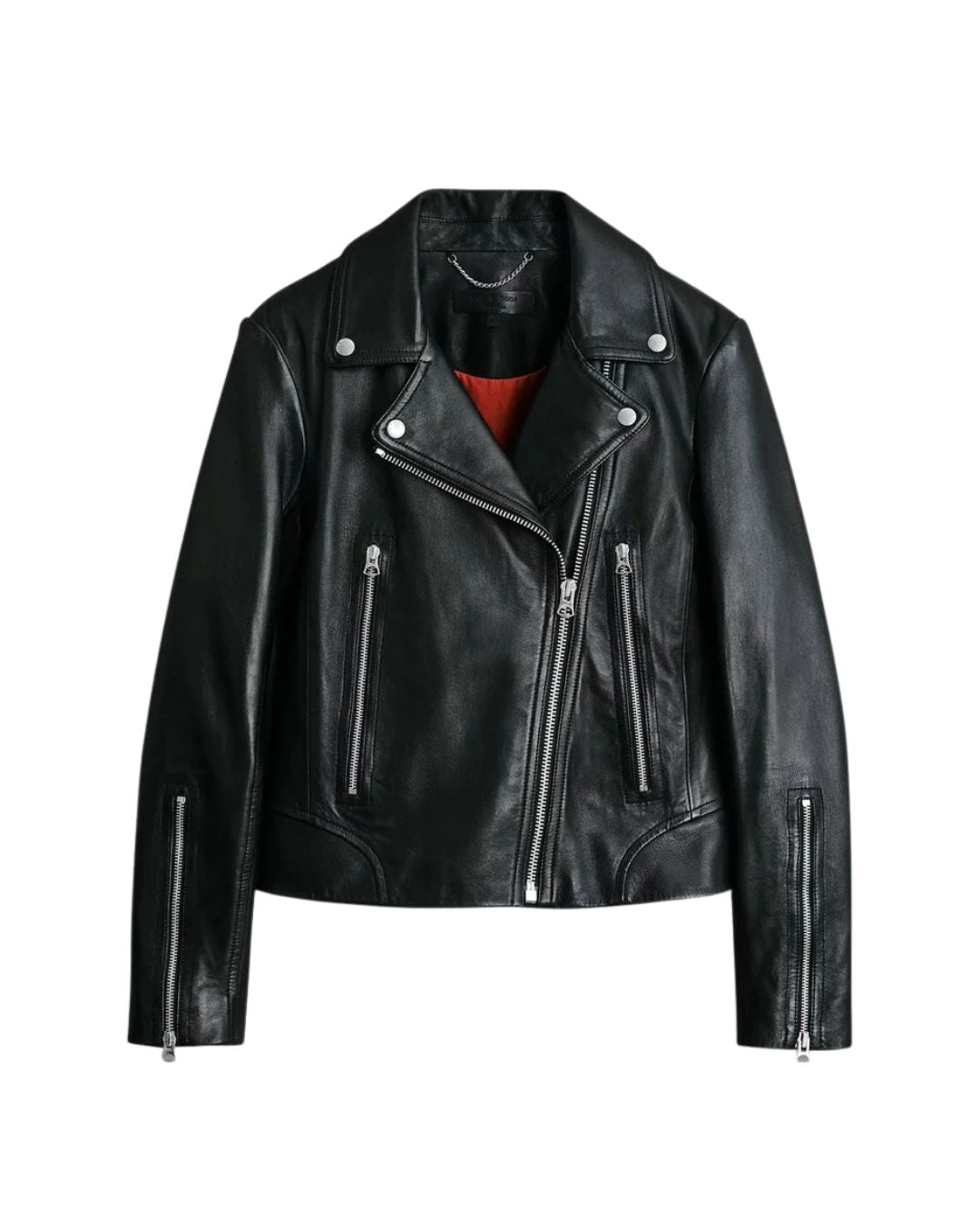RAG & BONE Mack Leather Jacket in Black