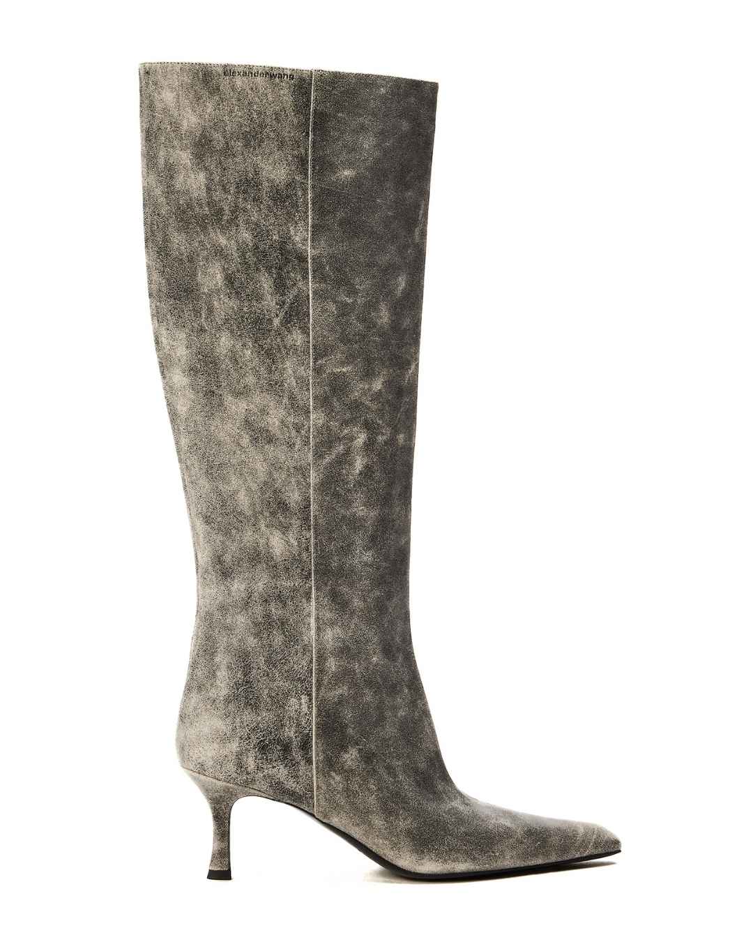 ALEXANDER WANG Crackle Leather Vera Boot - Black/Grey