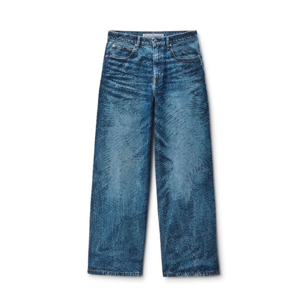 ALEXANDER WANG Marker-print Jeans in Indigo