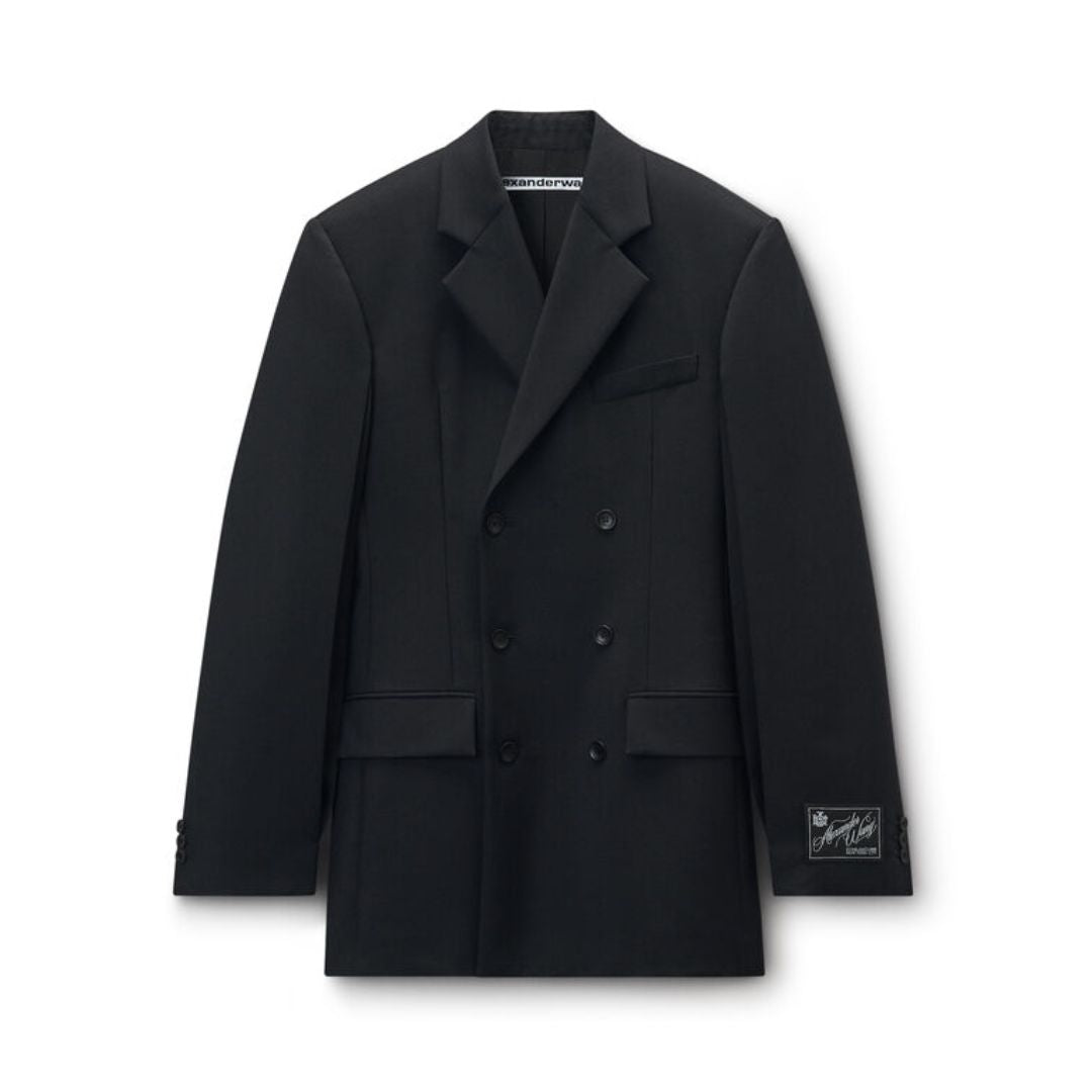 ALEXANDER WANG Wool Mohair Blazer Dress in Black