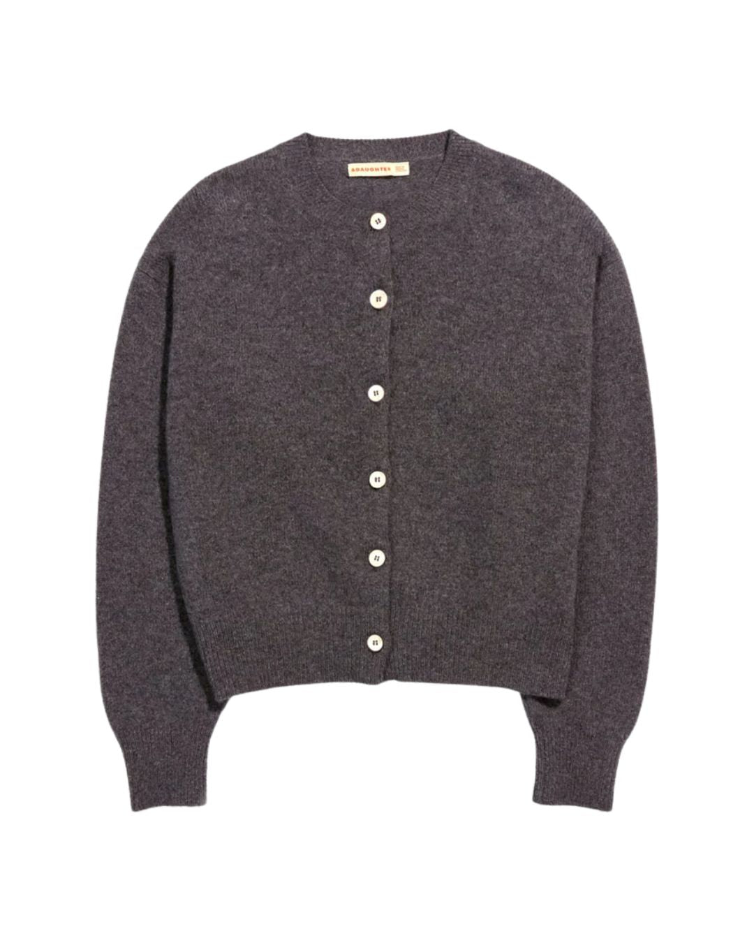 &DAUGHTER Ada Crewneck Cardigan in Grey