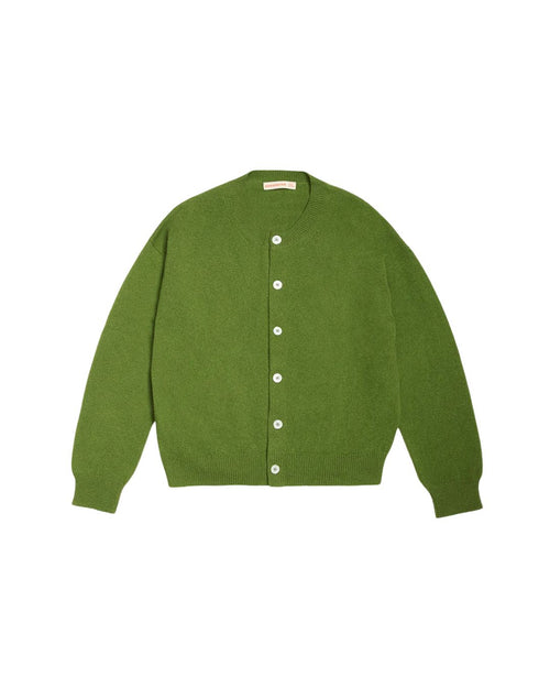 &DAUGHTER Ada Crewneck Cardigan in Pickle Green