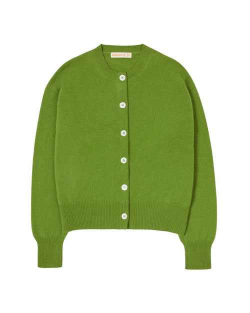 &DAUGHTER Ada Crewneck Cardigan in Pickle Green