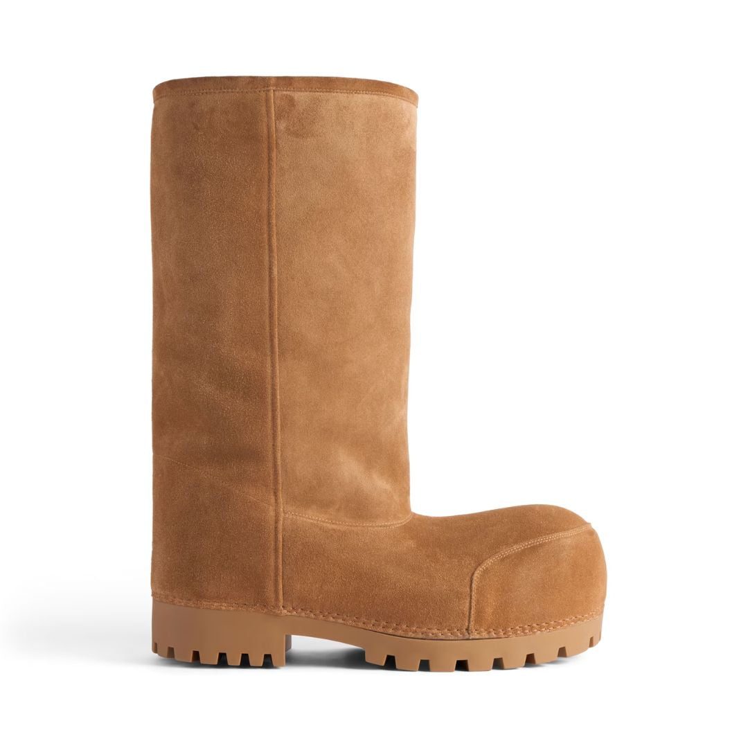 BALENCIAGA Alaska Fur High Boot in Brown