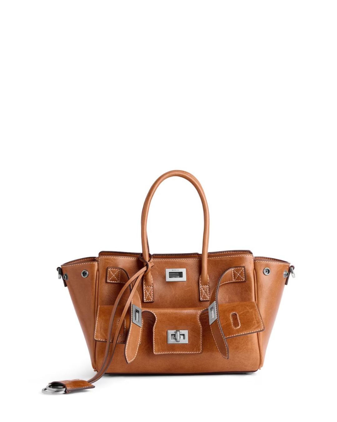 BALENCIAGA Bel Air Carry All Bag Mini in Tan Cowboy