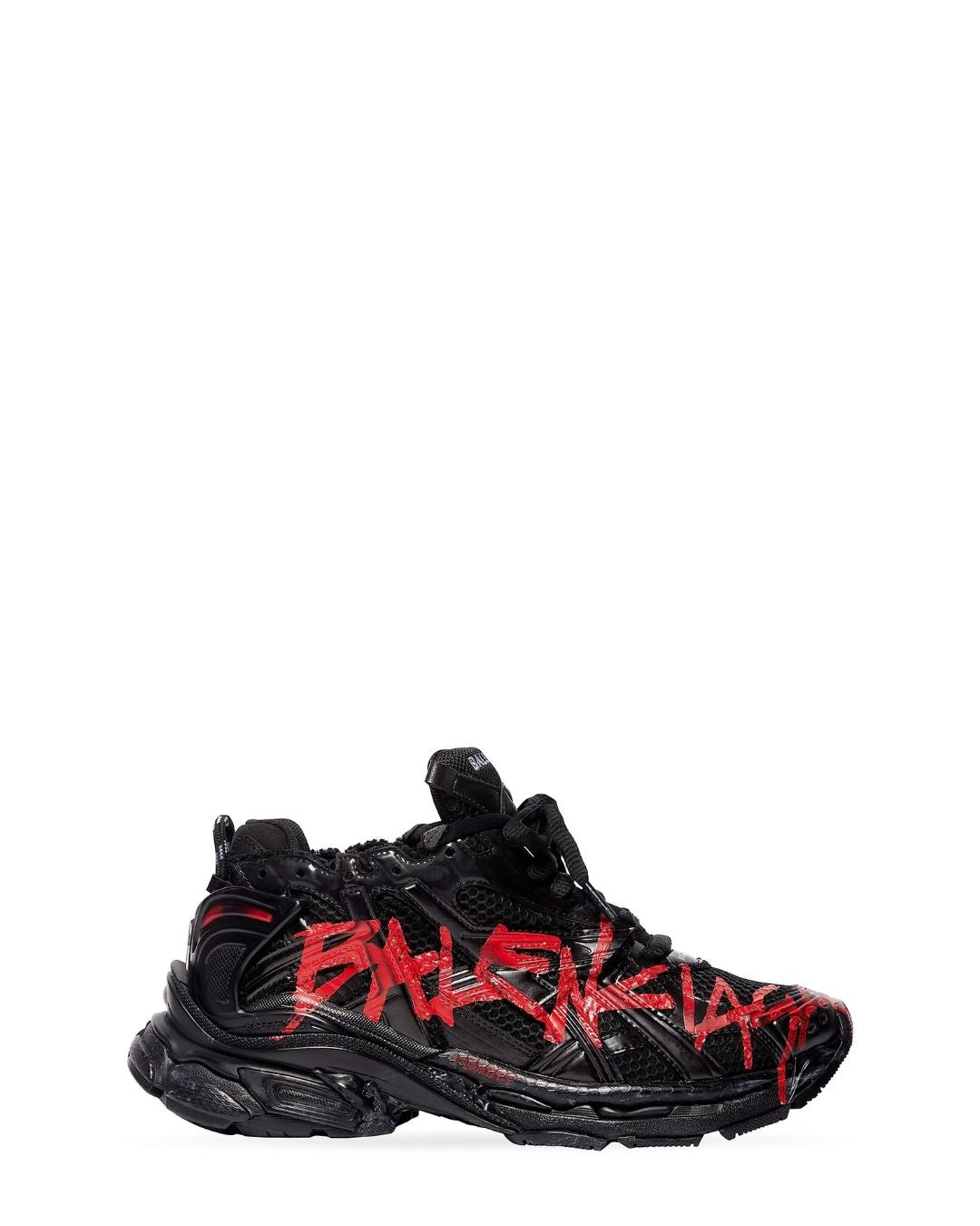 BALENCIAGA Runner Graffiti Sneakers - Black