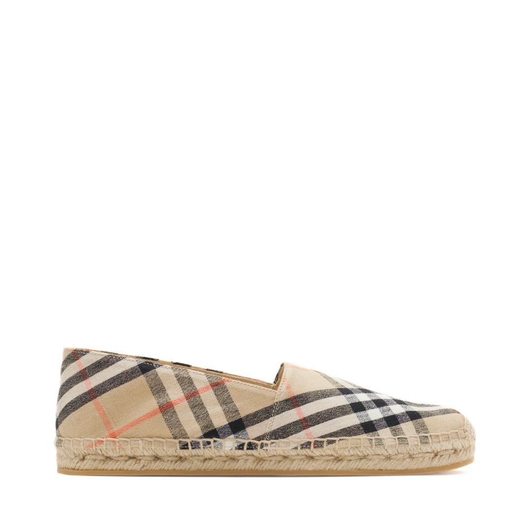 BURBERRY Check Mews Espadrilles​ in Sand