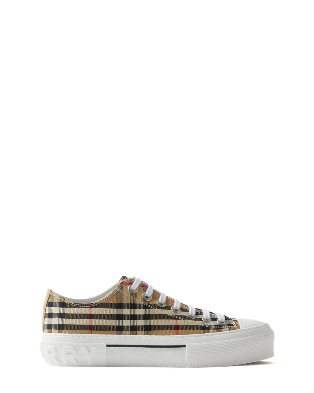 BURBERRY Check Sneakers - Archive Beige