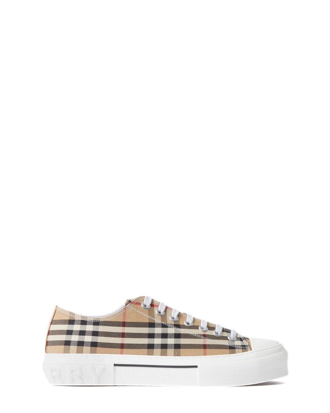 BURBERRY Check Sneakers - Archive Beige