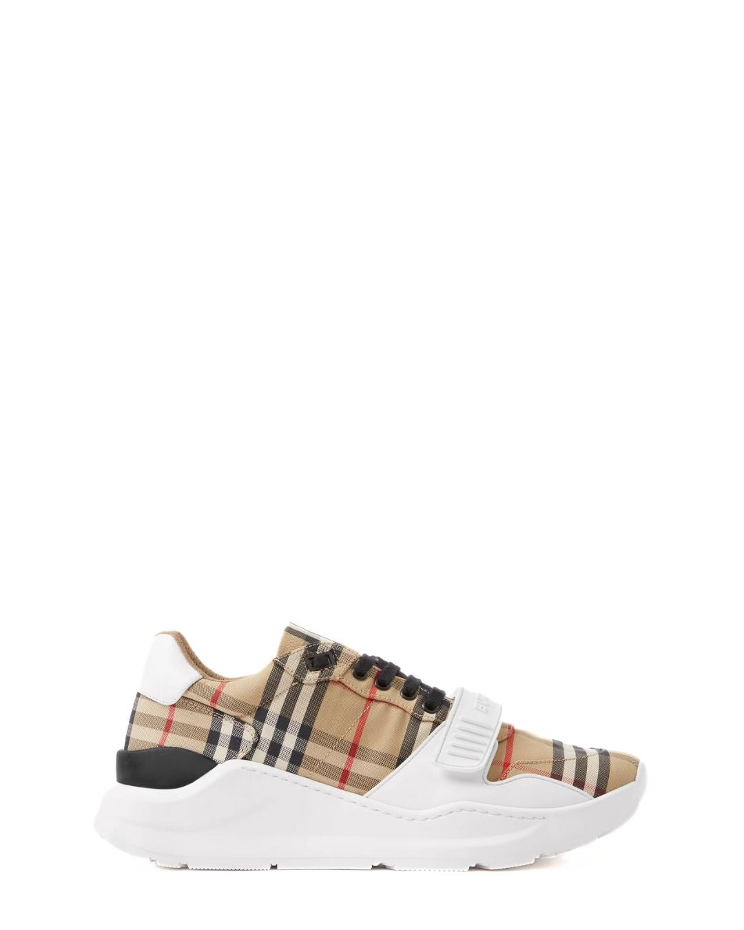 BURBERRY Check Suede and Leather Sneakers - Archive Beige
