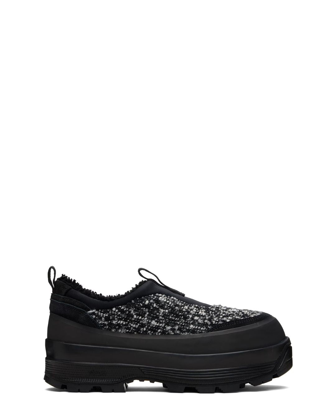 DIEMME Badia Basso Shearling Sneakers - Black/White/Tweed