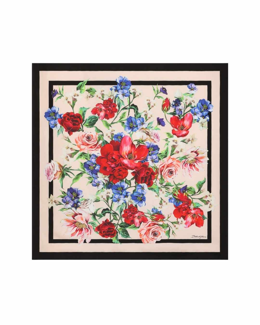 DOLCE & GABBANA Silk Twill Foulard - Floral-print