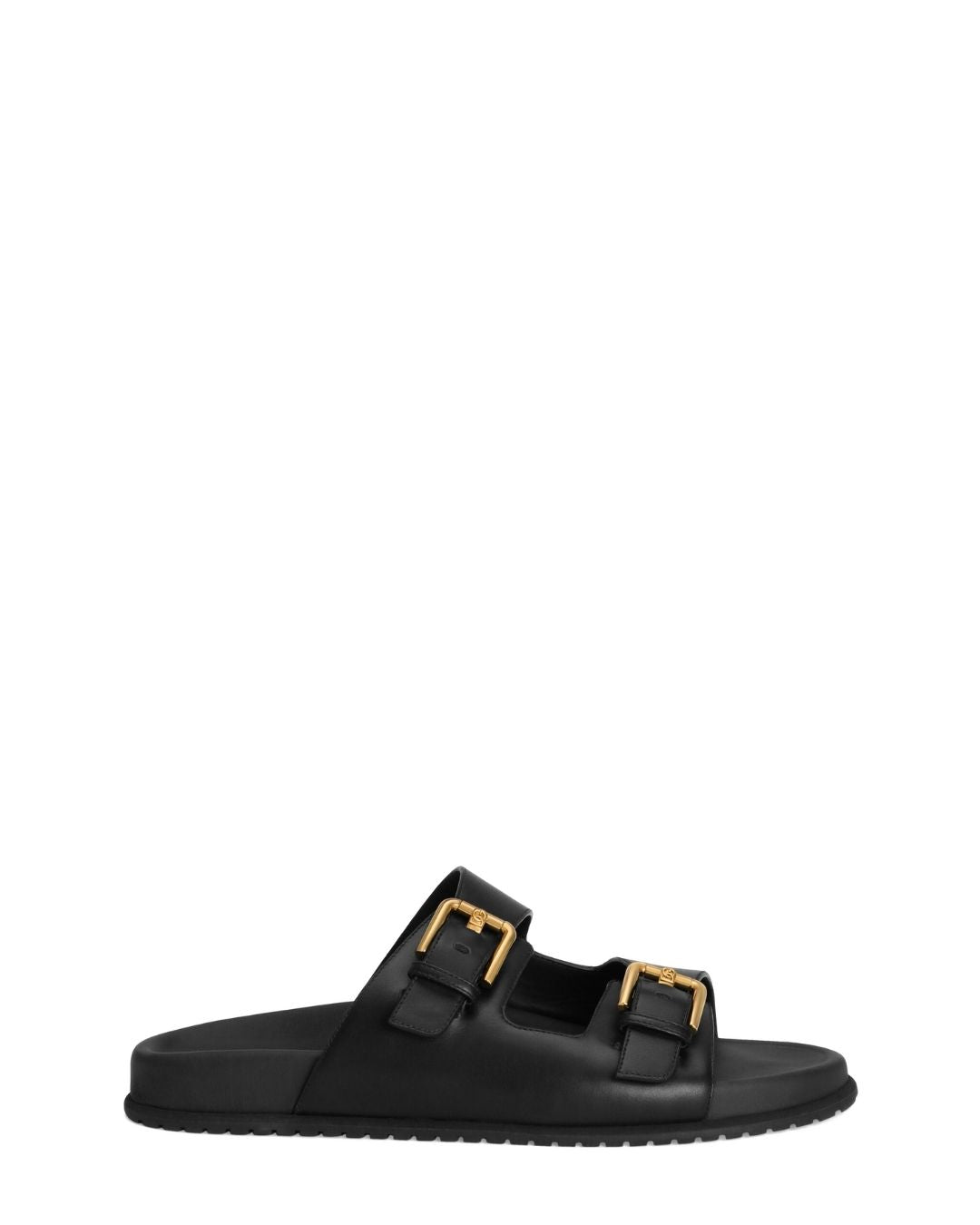 DOLCE & GABBANA Calfskin Sliders - Black