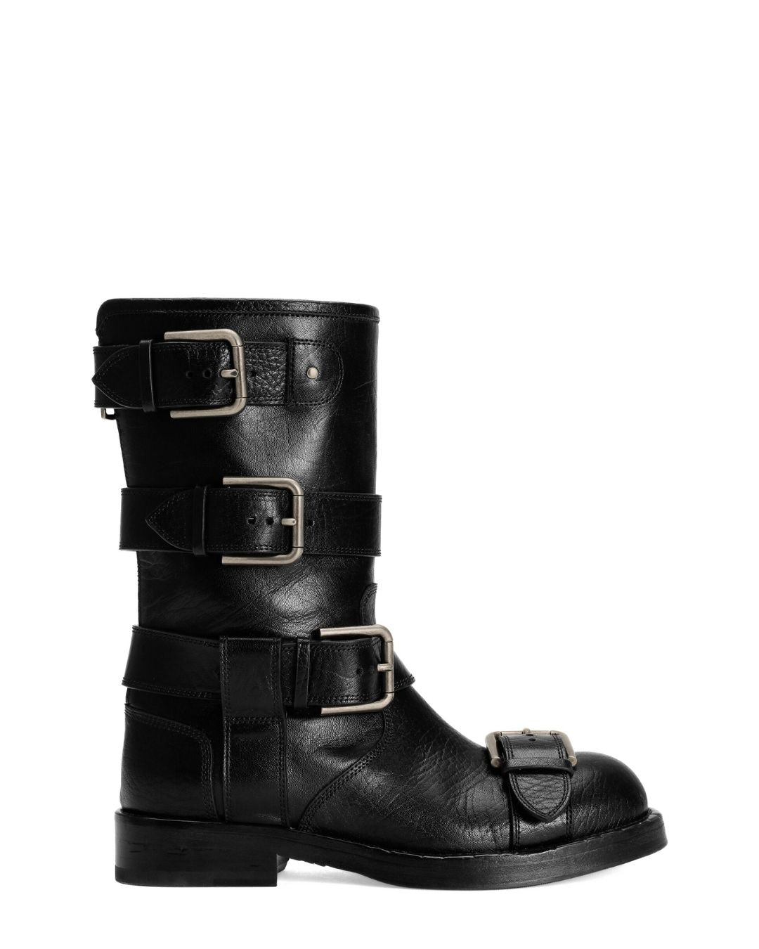 DOLCE & GABBANA Leather Ankle Boots - Black