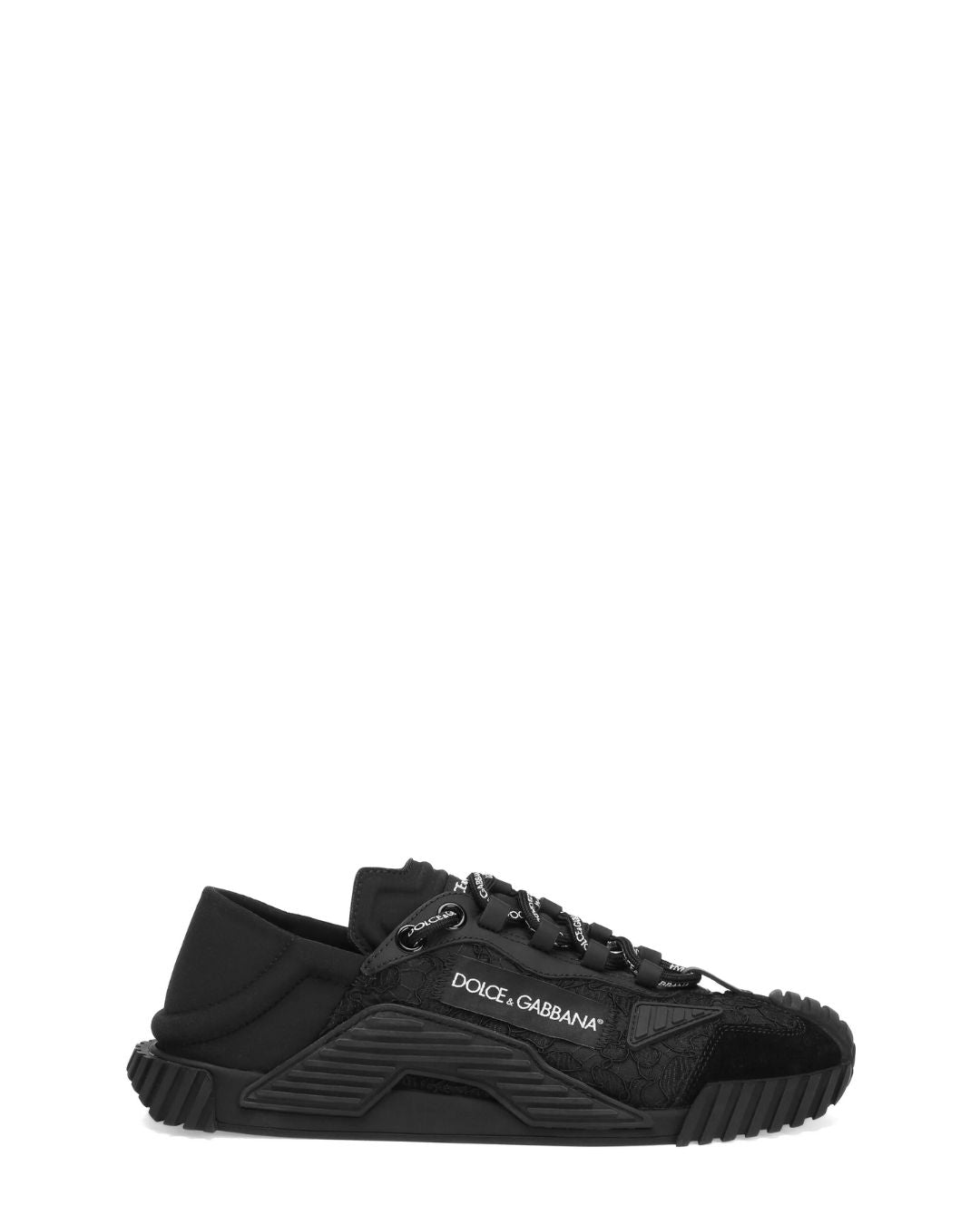 DOLCE & GABBANA Mixed-materials NS1 Slip-on Sneakers - Black