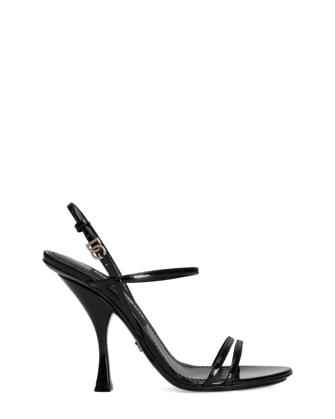 DOLCE & GABBANA Polished Calfskin Sandals - Black