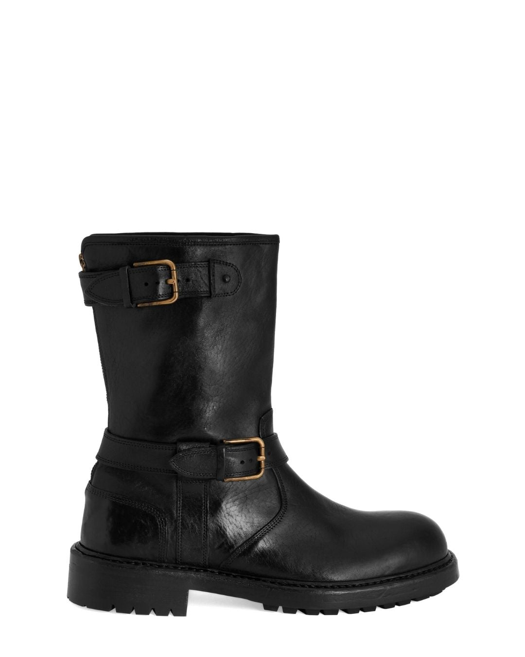 DOLCE & GABBANA Smooth Leather Bernini Boots - Black