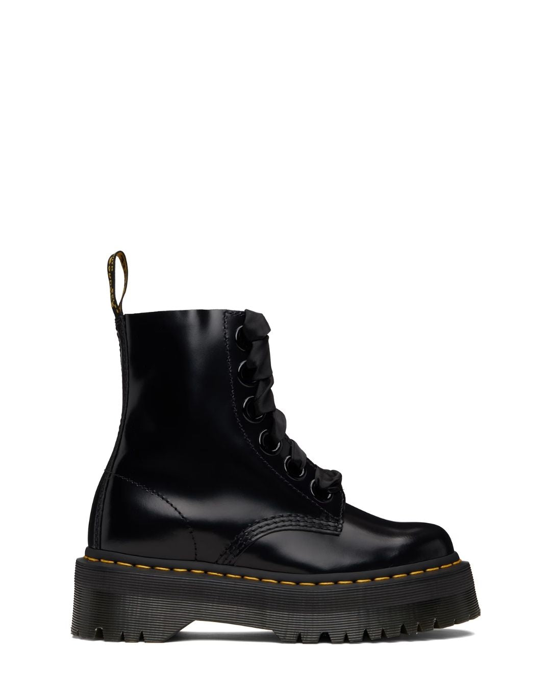 DR. MARTENS Molly Leather Platform Boots - Black Buttero