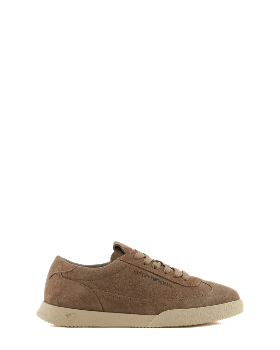 EMPORIO ARMANI Leather and Suede Sneakers - Camel