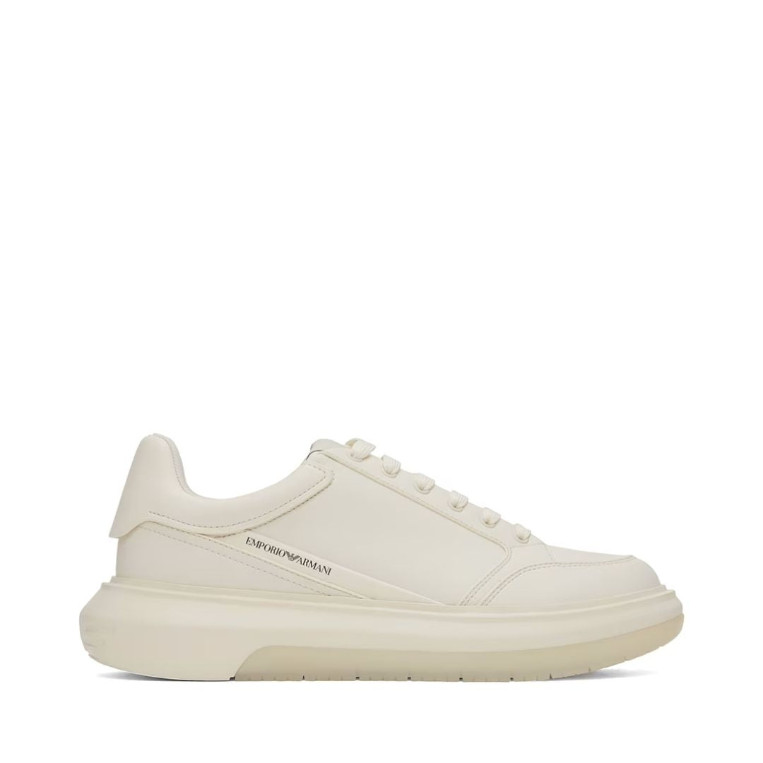 EMPORIO ARMANI Printed Sneakers in White