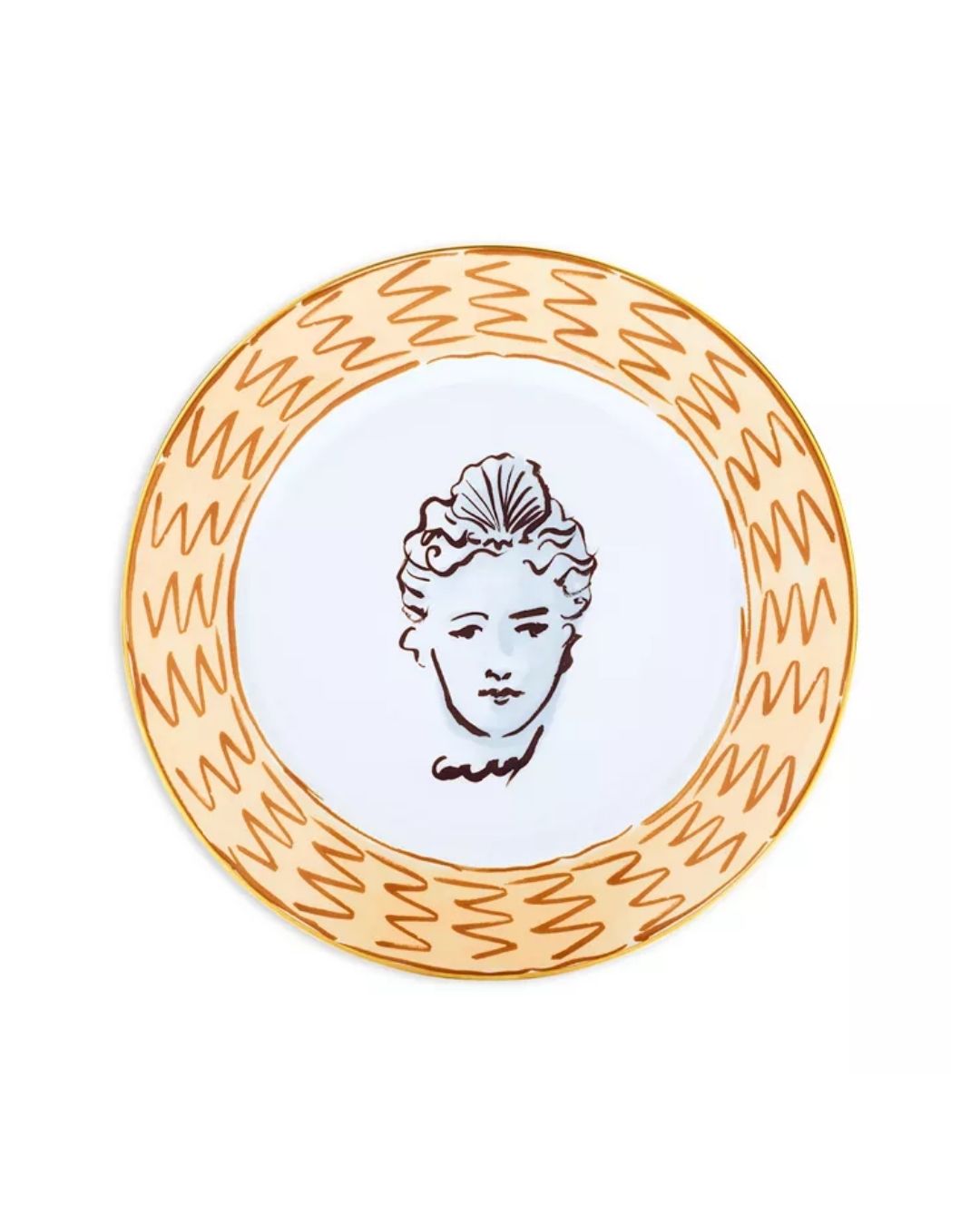 GINORI 1735 Impero Dinner Plate - Brown & Light Blue