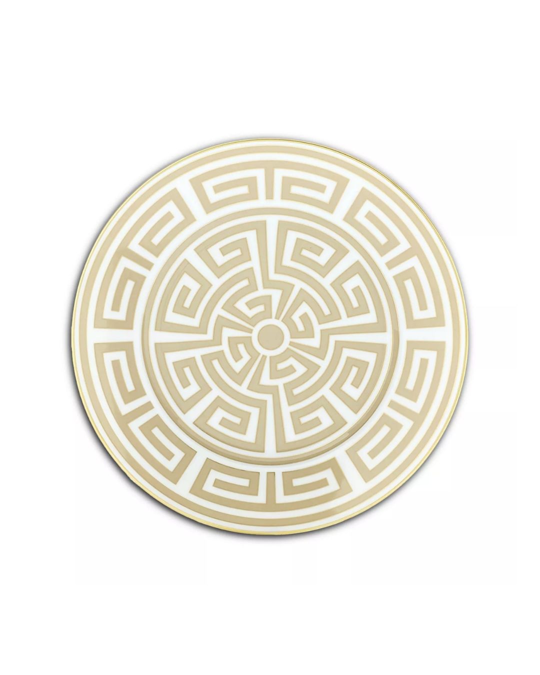 GINORI 1735 Labirinto Flat Dessert Plate - Beige