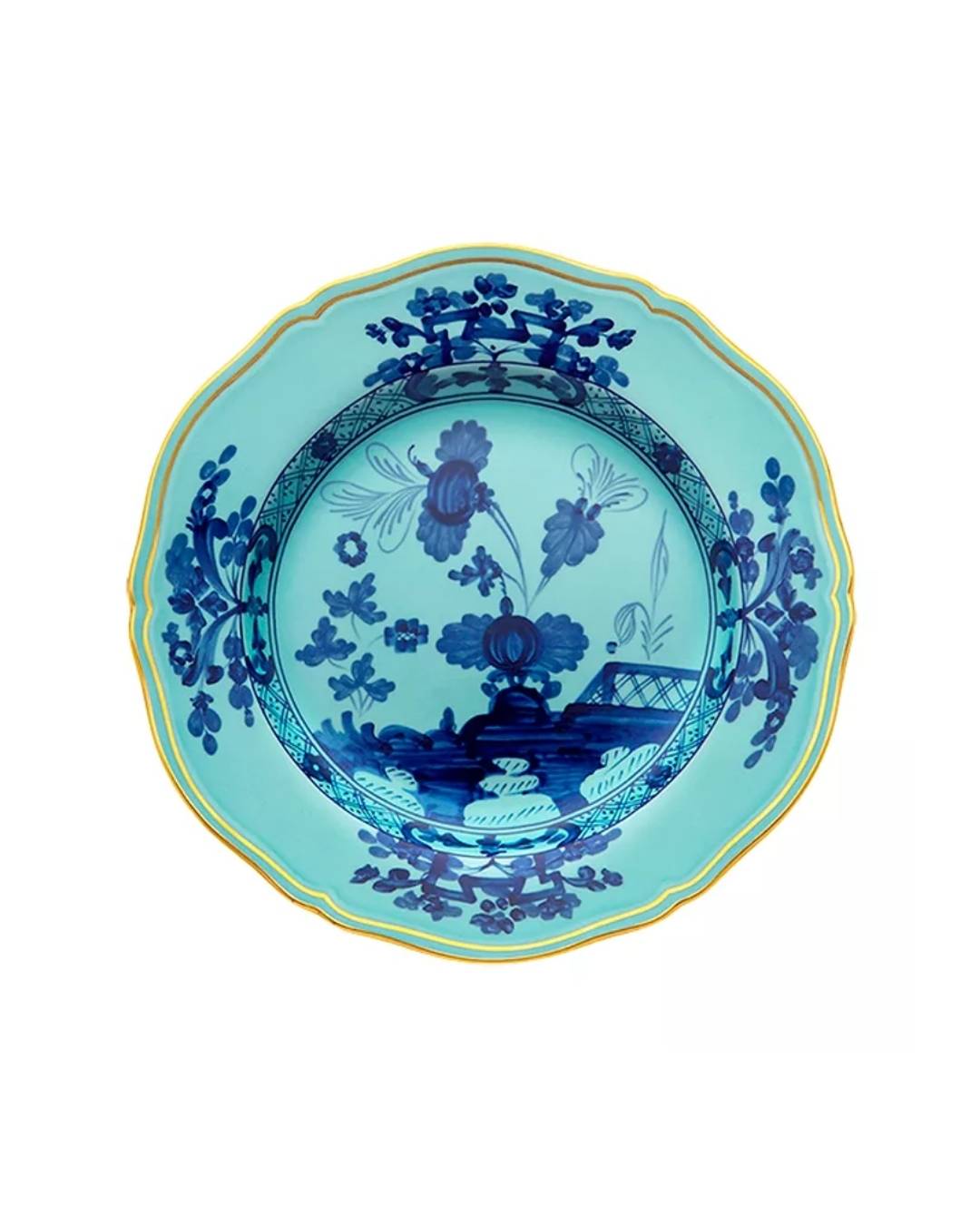 GINORI 1735 Oriente Italiano Flat Dessert Plate - Blue