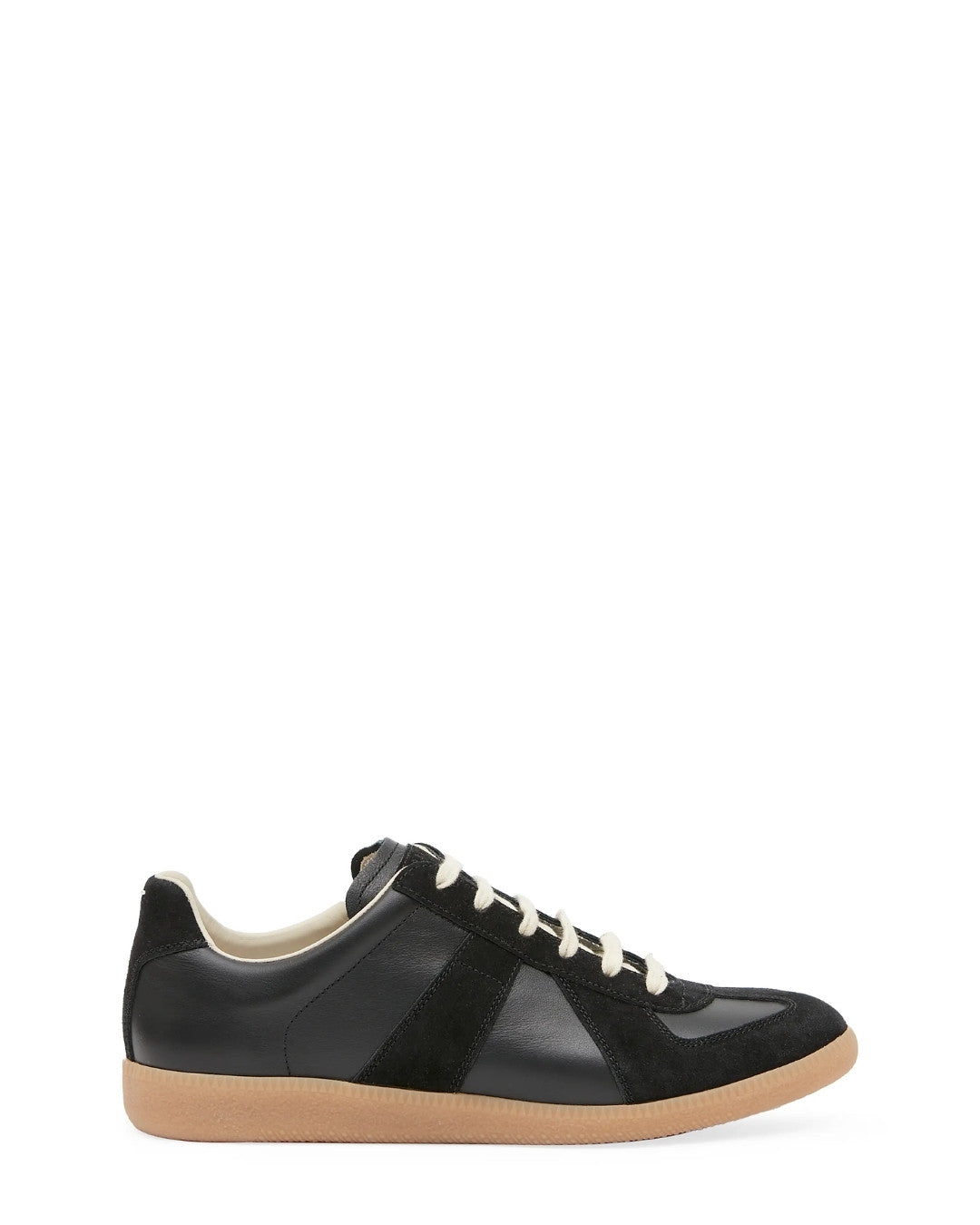 MAISON MARGIELA Replica Leather & Suede Sneakers - Black