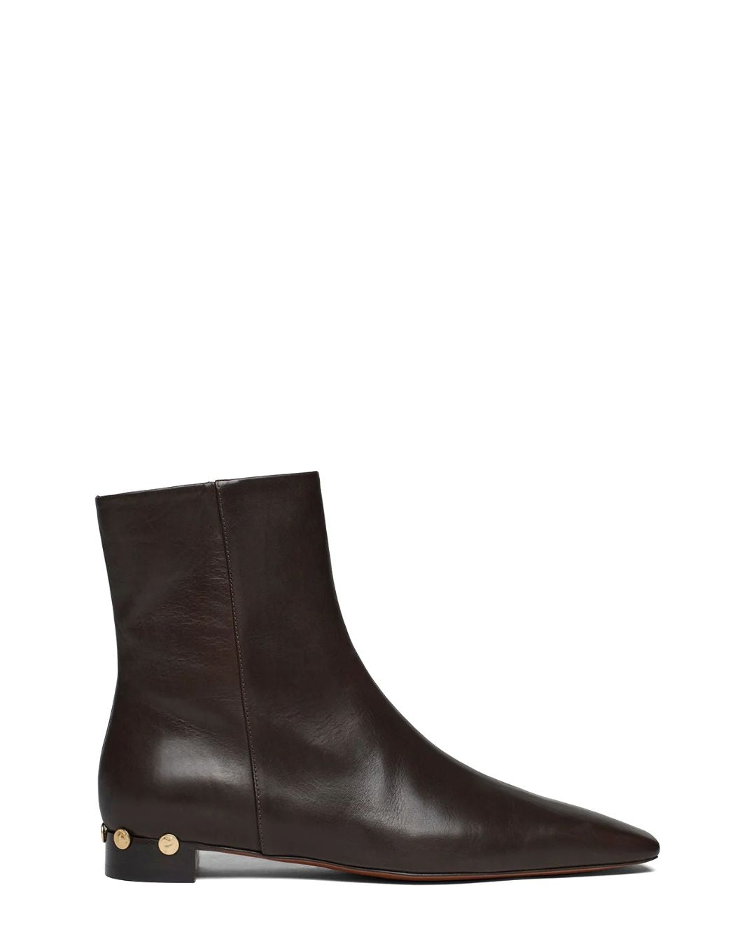 NANUSHKA Isla Elongated Square Toe Boots in Dark Chocolate