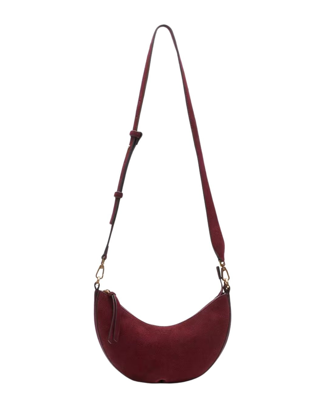 RAG & BONE Alix Suede Crossbody Bag in Garnet