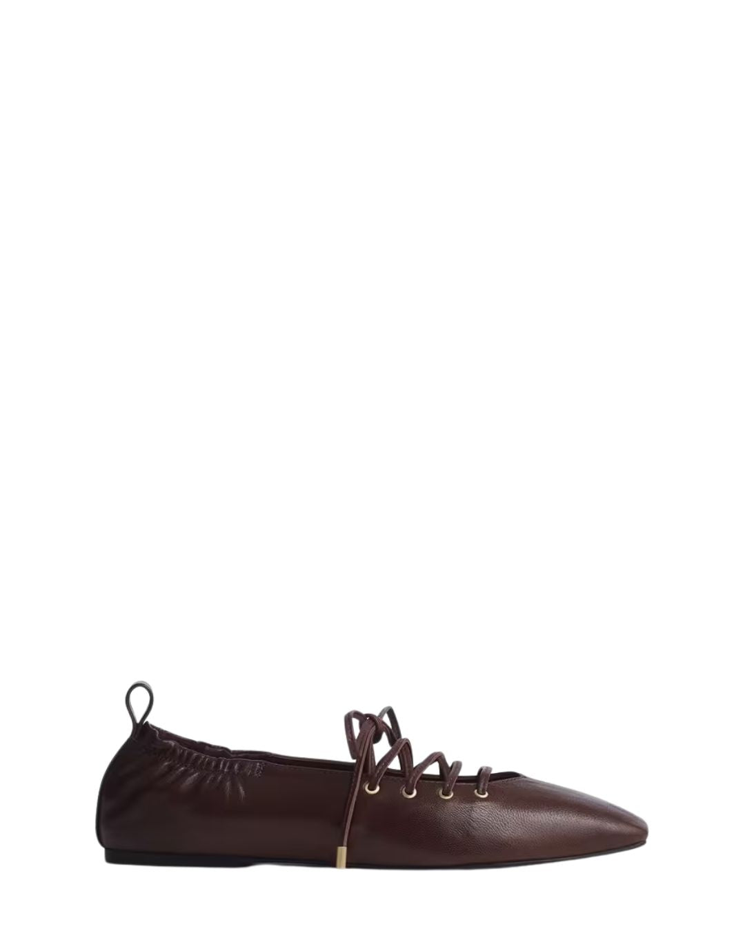 RAG & BONE Sophia Leather Ballet Flats in Mocha