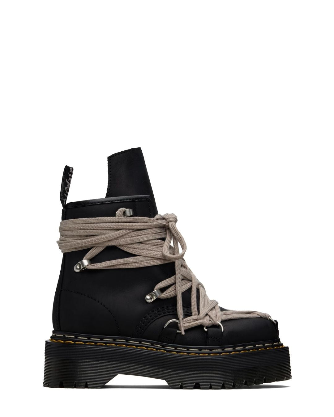 RICK OWENS x DR. MARTENS 1460 Quad Sole Megalace Boots - Black