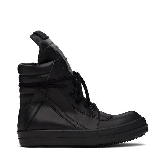 RICK OWENS Hollywood Geobasket Sneakers in Black