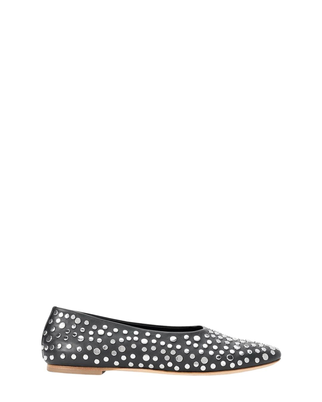 STAUD Alba Ballet Flat in Rivets