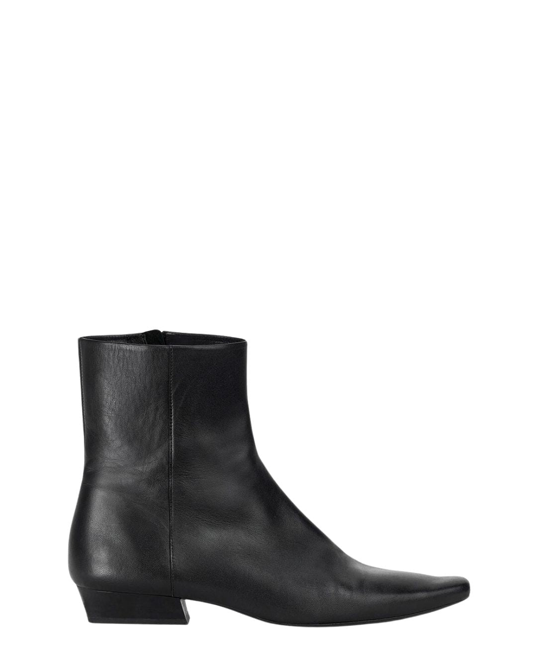 STAUD Wally Flat Ankle Boot in Black