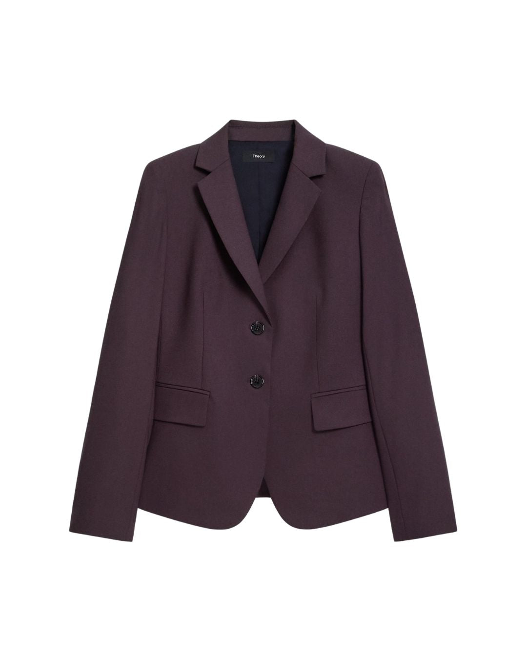 THEORY Carissa Blazer in Good Wool in Dark Iris