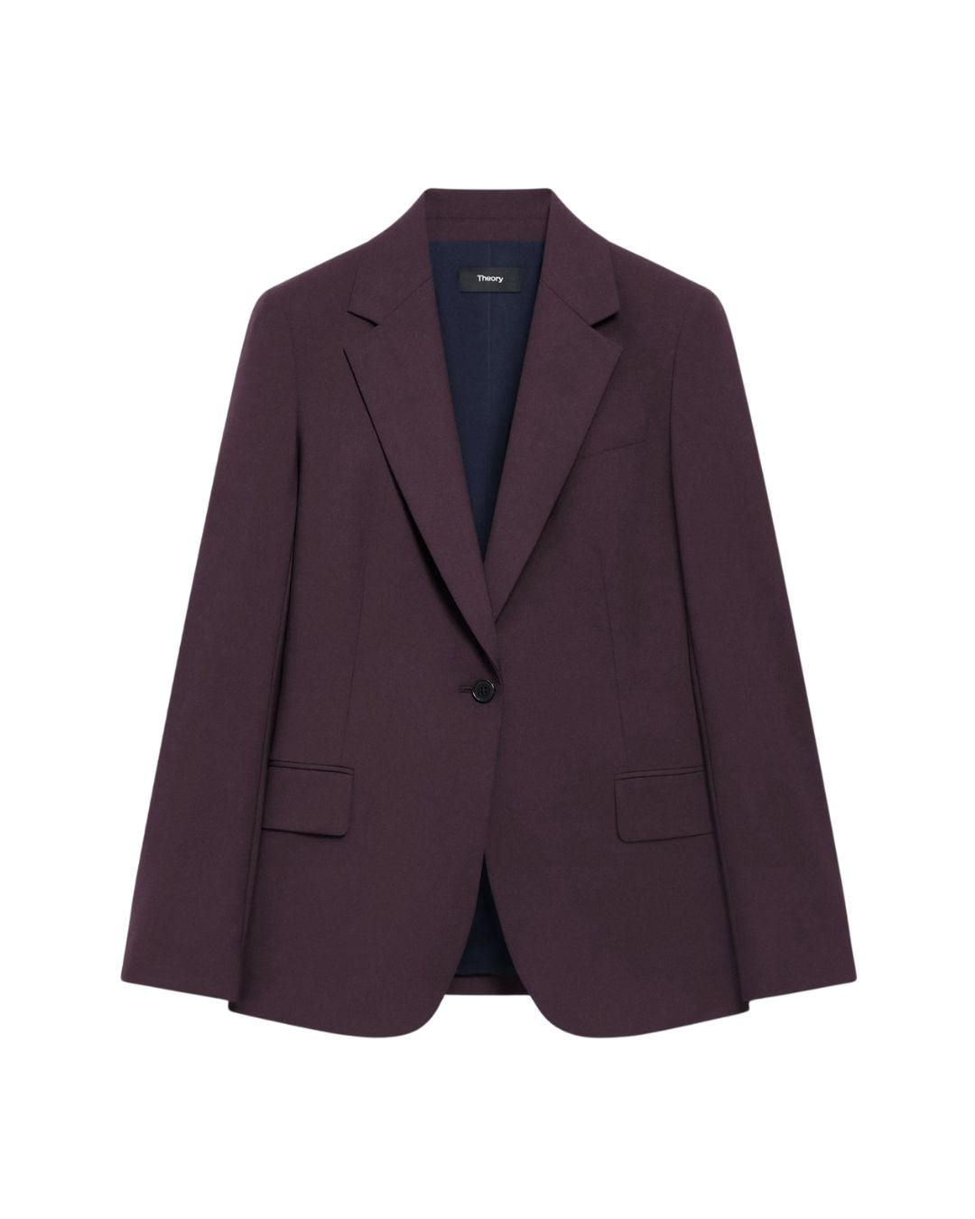 THEORY Lynnia Blazer in Good Wool in Dark Iris
