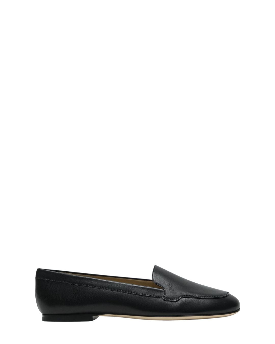 THEORY Slipper in Leather in Black