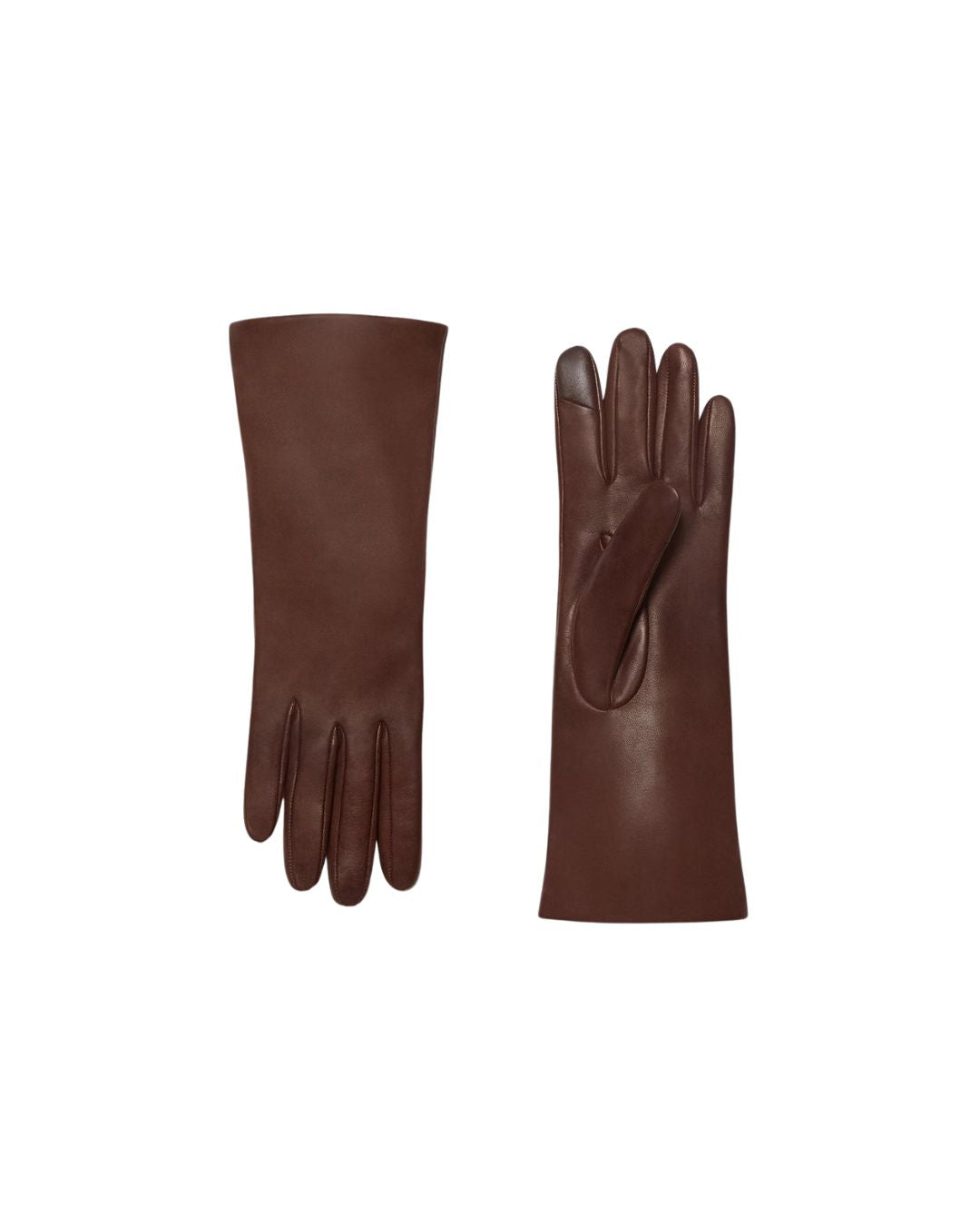 THEORY Tech Gloves in Leather in Auburn