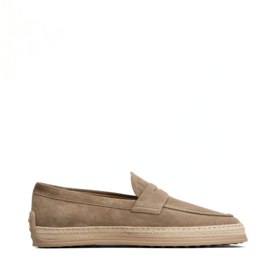TOD'S Loafers in Suede in Beige