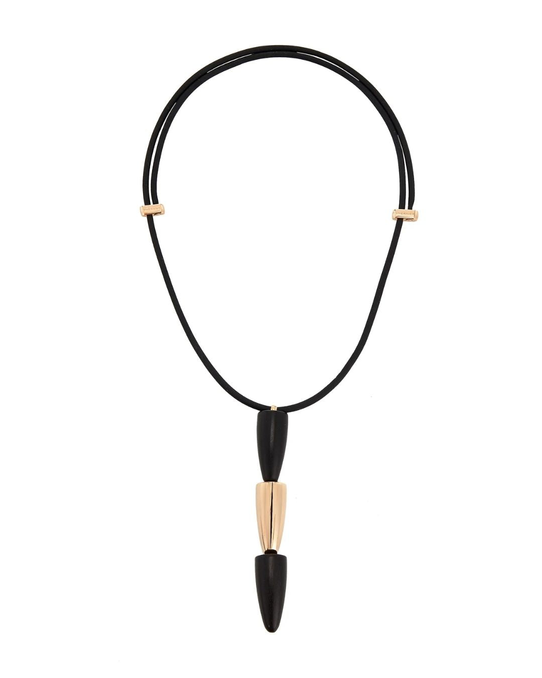 VHERNIER Calla 18K Rose Gold & Ebony Pendant Necklace - Rose Gold